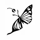 TORNADO WITH BUTTERFLY tattoo design idea