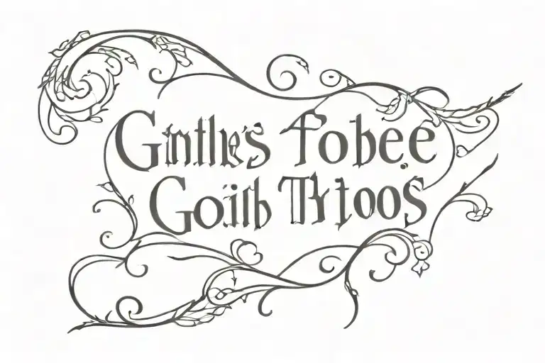 Quote in Gothic Style chest tattoo tattoo design idea