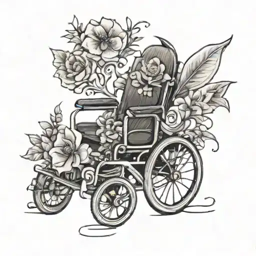 in memory of my best friend that used a wheelchair that passed away tattoo design idea