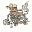 in memory of my bestfriend that used a wheelchair and passed away  tattoo design idea
