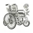 in memory of my bestfriend that used a wheelchair and passed away  tattoo design idea