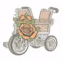 in memory of my bestfriend that used a wheelchair and passed away  tattoo design idea