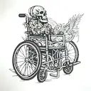 in memory of my best friend that used a wheelchair that passed away tattoo design idea