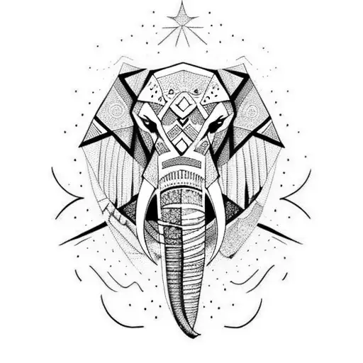 Elephant wolf moon and a eagle of forearm  tattoo design idea