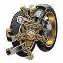 two motorcycle chains wrapped together tattoo design idea