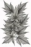 weed leaf tattoo design idea