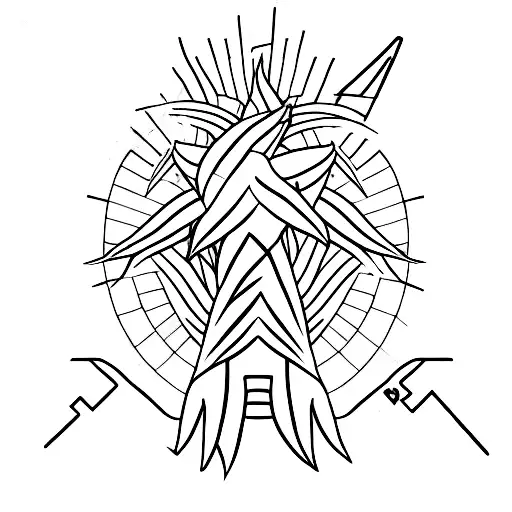 GPS coordinates inside palm tree tattoo design idea