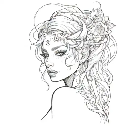 echo nymph tattoo design idea