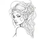 echo nymph tattoo design idea