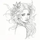 echo nymph tattoo design idea