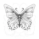 butterfly guiding a joung boy tattoo design idea