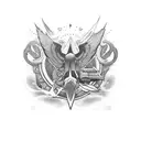 Vintage car driving through the streets of Denmark tattoo design idea