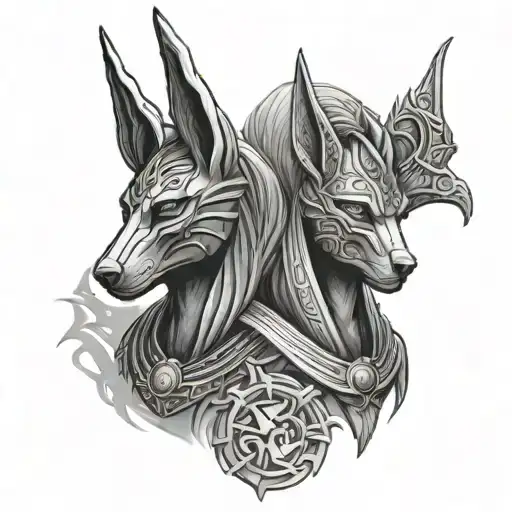 Anubis& Horus tattoo design idea