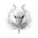 pink canary tattoo design idea