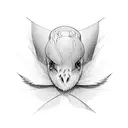 pink canary tattoo design idea