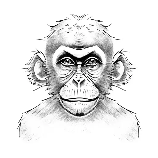  little mad monkey tattoo design idea