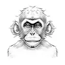  little mad monkey tattoo design idea