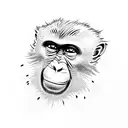  little mad monkey tattoo design idea