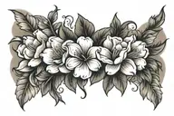 flowers tattoo design idea