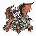 devil Angel 2002 tattoo design idea