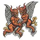devil Angel 2002 tattoo design idea