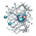 nova galaxy inside representing the client's neurons tattoo design idea