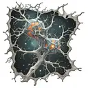 nova galaxy inside representing the client's neurons tattoo design idea