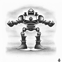 iron giant tattoo design idea