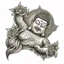 budha all body tattoo design idea