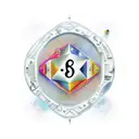 An elegant mathematical equation formed by stylized letters and numbers tattoo design idea