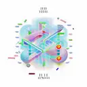 An elegant mathematical equation formed by stylized letters and numbers tattoo design idea