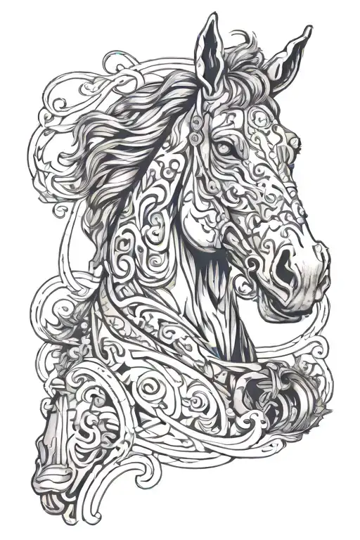 Bojack horseman tattoo design idea