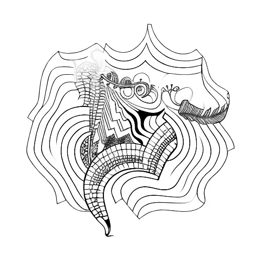 timeline tattoo design idea