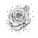 flowers that represent the following birth months...January,  February, April, May and December  tattoo design idea