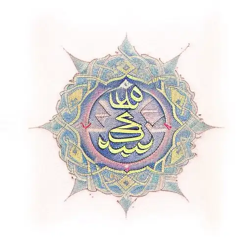 Allah in arabic tattoo design idea