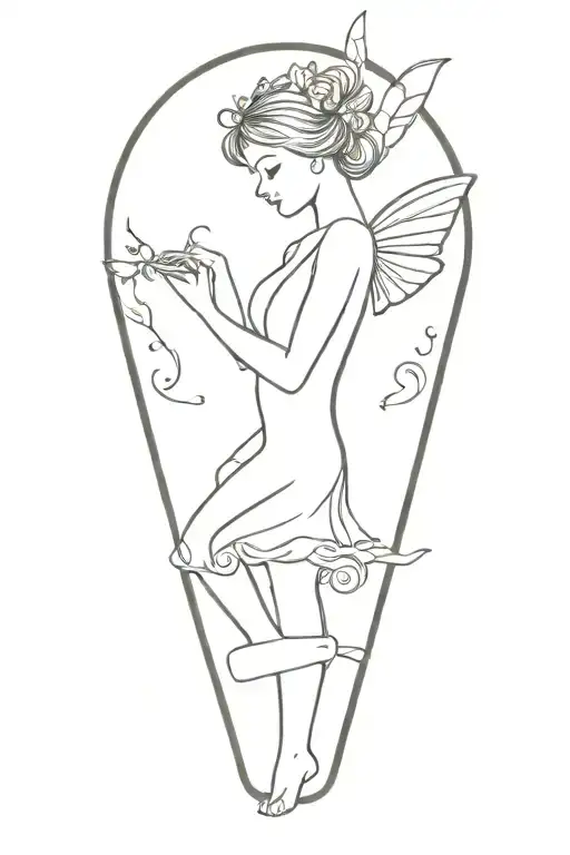 fairy tattoo design idea