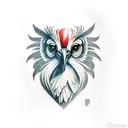 small detailed perched vulture tattoo design idea