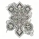 odins cross tattoo design idea