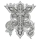 odins cross tattoo design idea