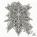 odins cross tattoo design idea