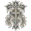 odins cross tattoo design idea