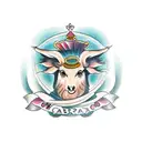 cabra cara craneo tattoo design idea