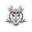 cabra cara craneo tattoo design idea