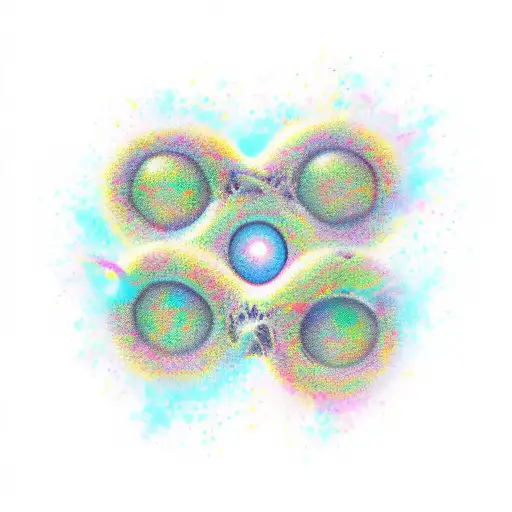 serotonin and dopamine chemicals combined tattoo design idea