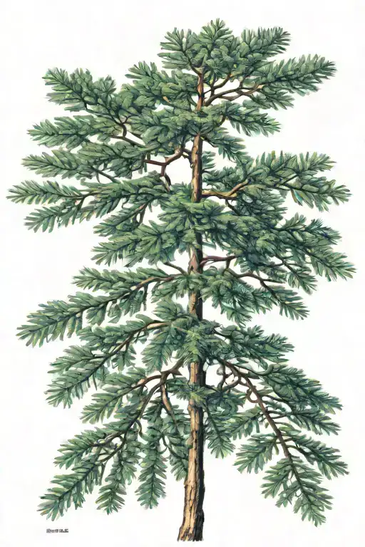 Eastern Hemlock Tree tattoo design idea