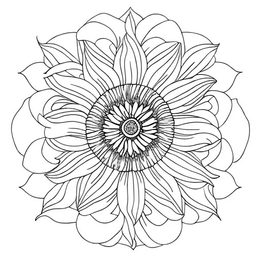  Violet  Larkspur chrysanthemum  Three clocks tattoo design idea