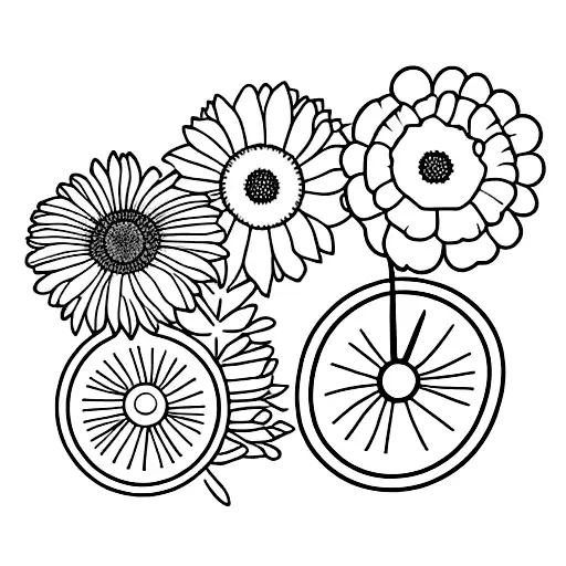 three clocks with Violet  Larkspur and chrysanthemum  Three clocks tattoo design idea