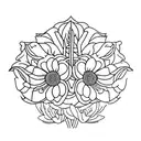 three clocks with Violet  Larkspur and chrysanthemum  Three clocks tattoo design idea