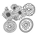 three clocks with Violet  Larkspur and chrysanthemum  Three clocks tattoo design idea