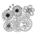 three clocks with Violet  Larkspur and chrysanthemum  Three clocks tattoo design idea